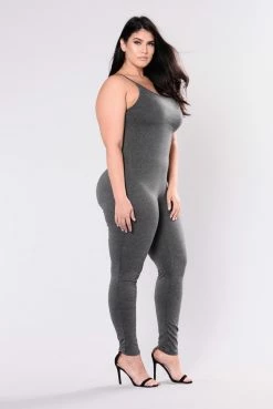 Fashion Nova Nova Season Jumpsuit - Charcoal