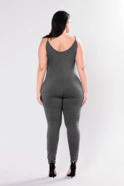 Fashion Nova Nova Season Jumpsuit - Charcoal