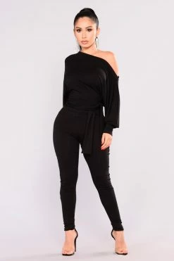 Fashion Nova Jumpsuits Pro Lounger Jumpsuit - Black