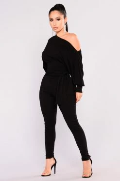 Fashion Nova Jumpsuits Pro Lounger Jumpsuit - Black