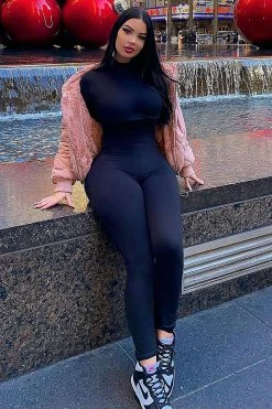 Fashion Nova Fast Moves Jumpsuit - Black