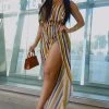Fashion Nova Jumpsuits Monique Striped Jumpsuit - Mustard