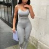 Fashion Nova Jumpsuits Nova Season Jumpsuit - Heather Grey
