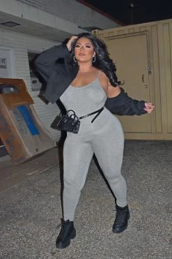 Fashion Nova Jumpsuits Nova Season Jumpsuit - Heather Grey