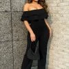 Fashion Nova Ready To Ruffle Jumpsuit - Black Jumpsuits