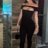 Fashion Nova Reese Snatched Jumpsuit - Black Jumpsuits
