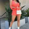Fashion Nova Skyler Cold Shoulder Romper - Coral