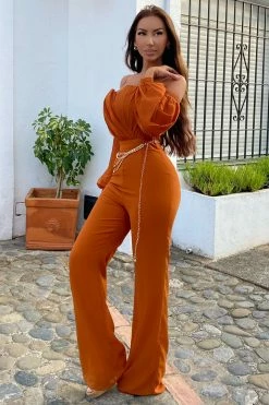 Fashion Nova Jumpsuits Spice It Up Jumpsuit - Brown