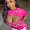 Fashion Nova Sporty Baby Romper - Pink