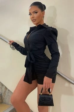 Fashion Nova Stay Chic Romper - Black