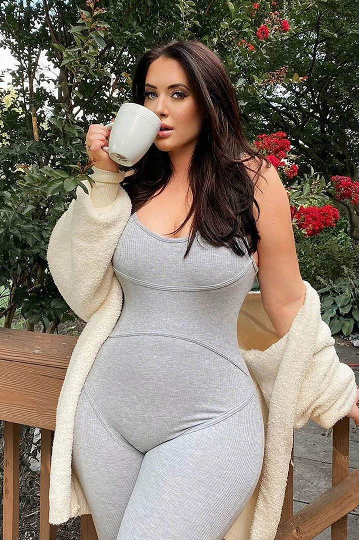 Fashion Nova Sticking Around Ribbed Jumpsuit - Heather Grey Jumpsuits