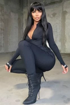 Fashion Nova The Best Vibe Jumpsuit - Black